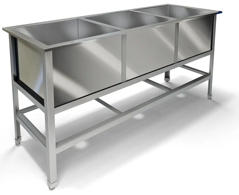 Ванна моечная трехсекционная ВМ-41/430