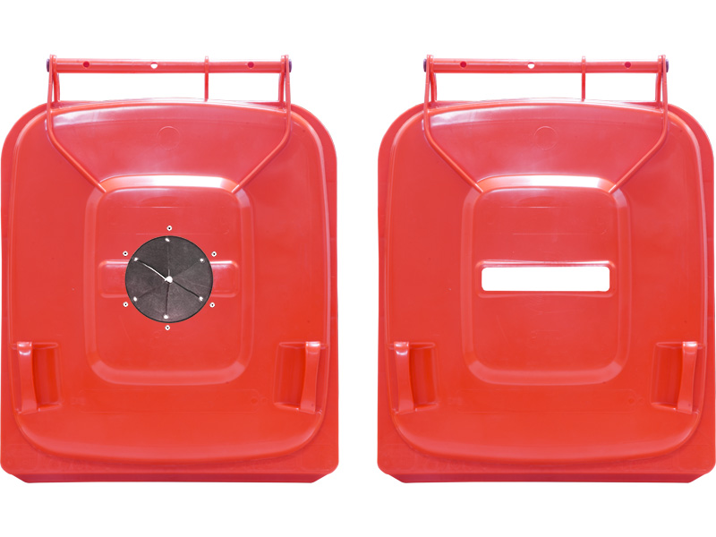 Мусорный контейнер МКТ 240 красный 730x580x1060 мм Полиэтилен низкого давления (HDPE) 240 л