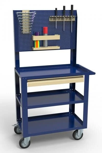 Тележка открытая с ящиком и полками СТИ-01.03.01_сб2