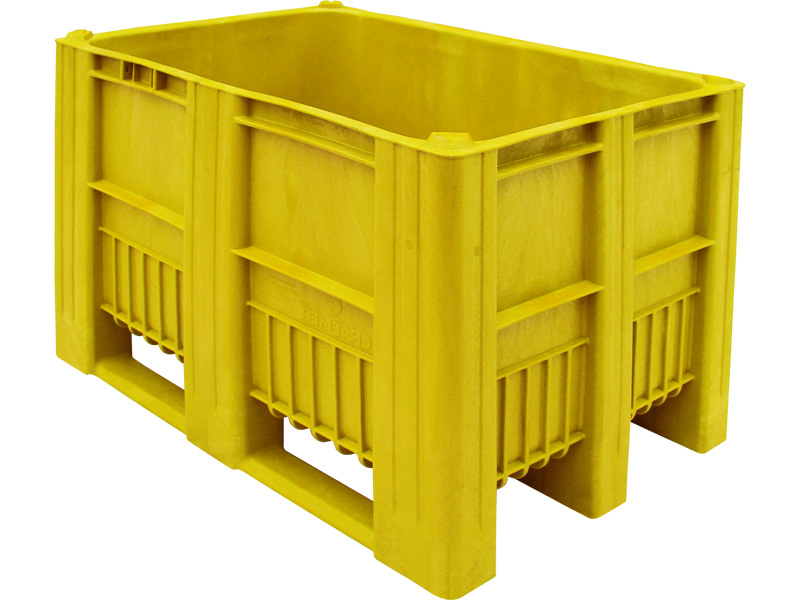 BoxPallet желтый сплошной C-Box 1208 S (740) желтый 1200x800x740 мм Полиэтилен низкого давления (HDPE)