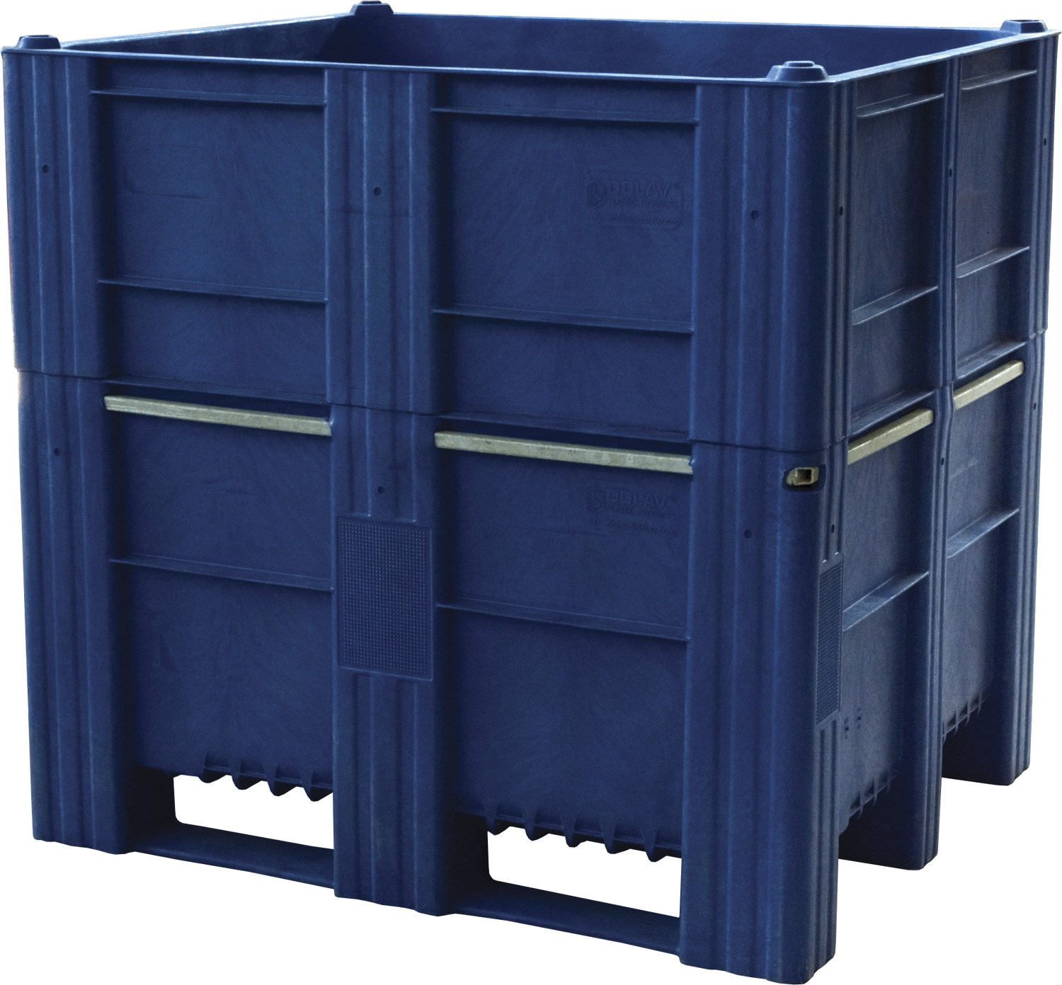 Контейнер BoxPallet 11-100-НА-АСЕ (1140) размером 1200х1000х1140 мм сплошной синий