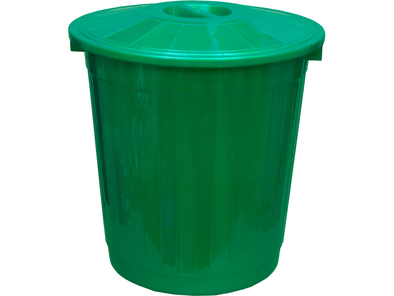 Бак контейнер с крышкой МБ-50 зеленый с крышкой