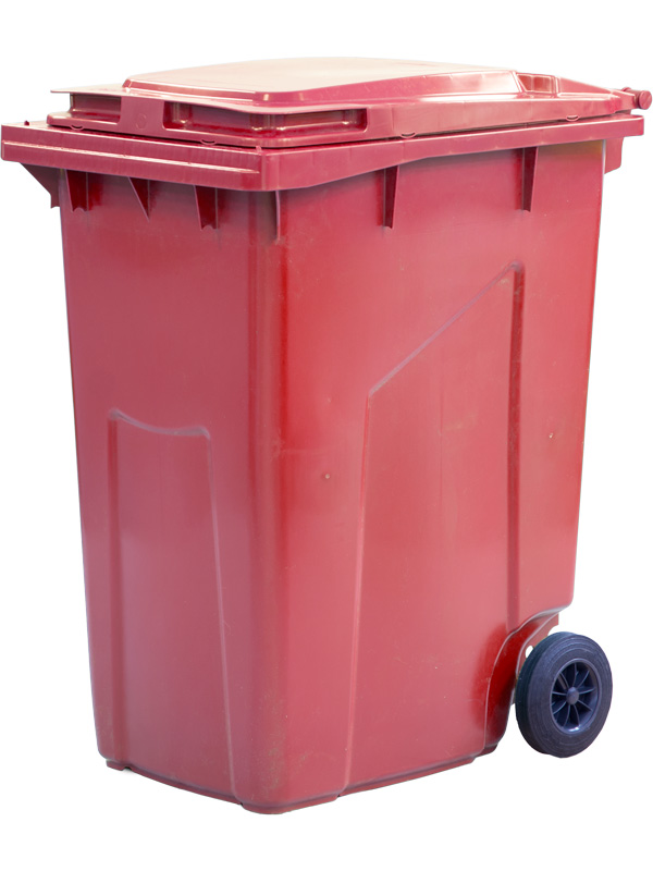 Мусорный контейнер МКТ 360 красный для сбора мусора