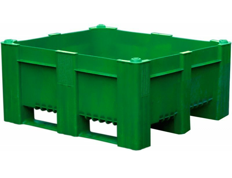 Большой пластиковый пищевой контейнер 11-100-LA-ACE (540) BoxPallet 1200х1000х540 мм сплошной зеленый