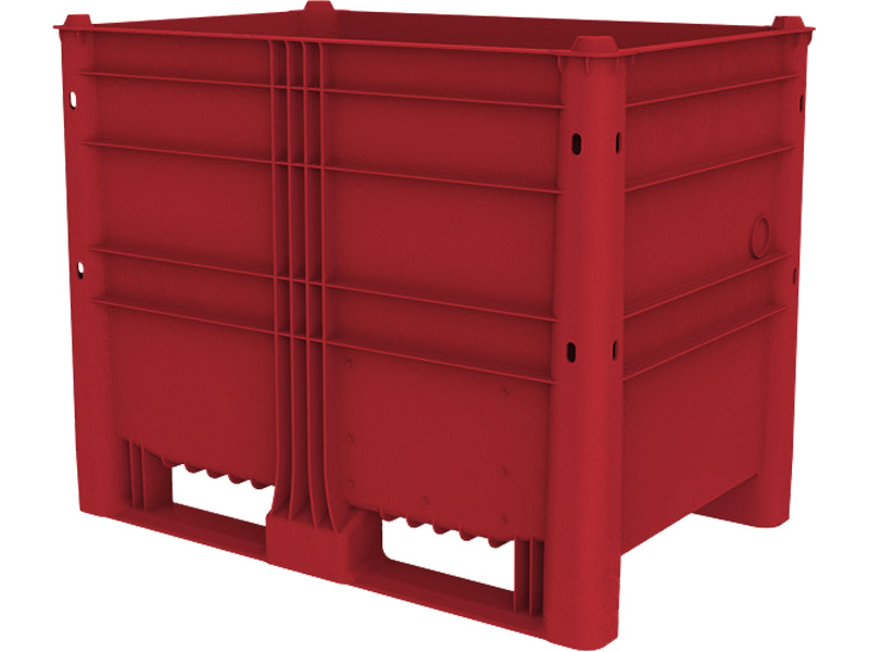 Контейнер пластиковый, сплошной EcoLine-650 красный 1200x800x950 мм Полиэтилен низкого давления (HDPE) 652 л