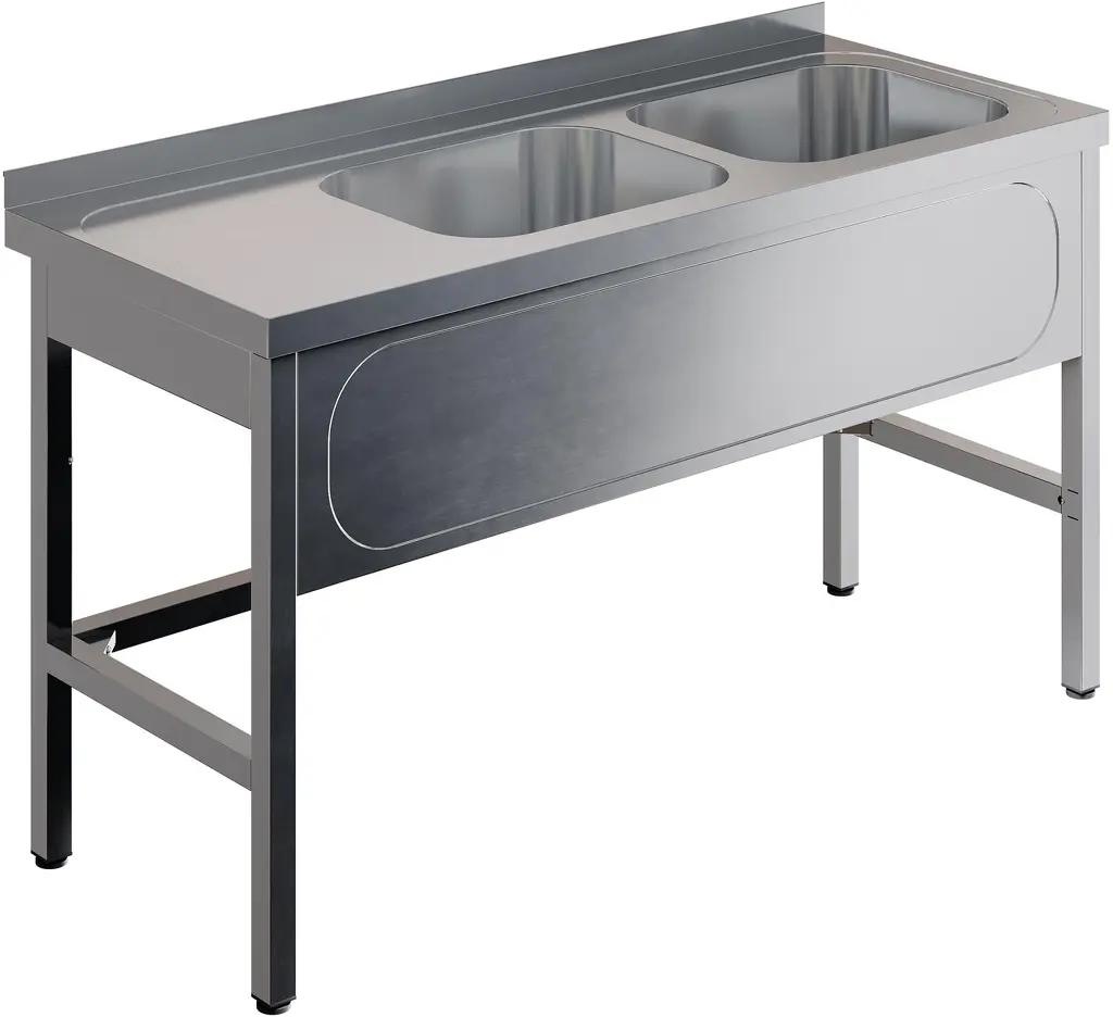 Ванна моечная двухсекционная RESTOINOX ВМЦ-2/15/6-БП