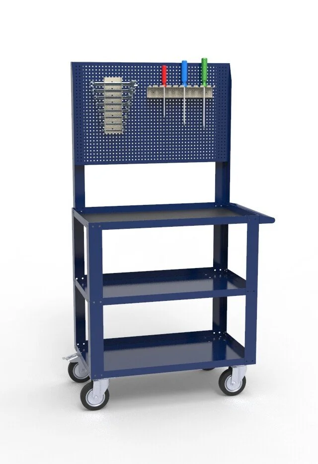 Тележка открытая с 3 полками и экраном СТИ-01.03_сб1
