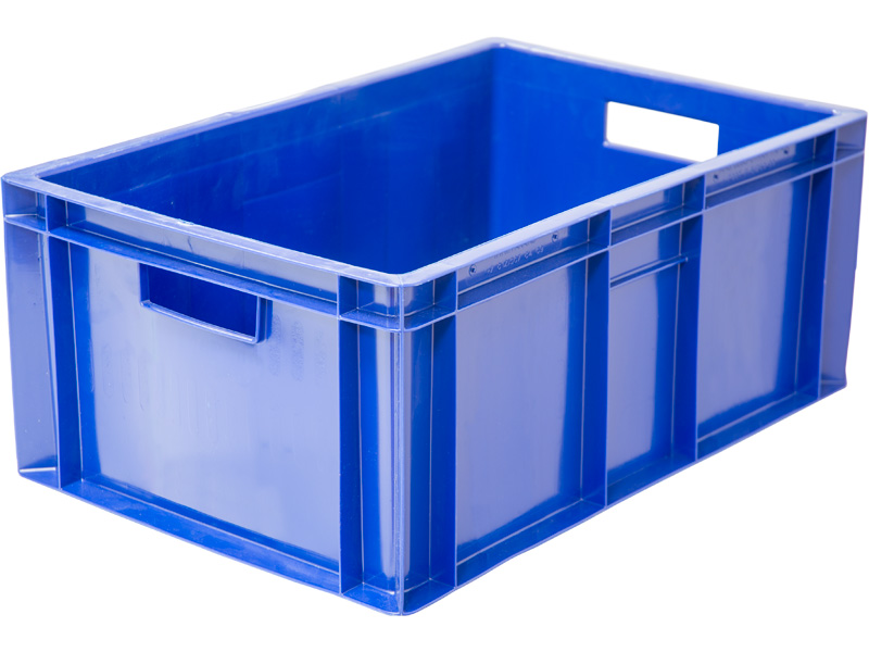 Ящик пищевой 204 (2,3) пластиковый 600х400х250 мм сплошной синий