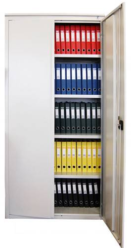 Офисный шкаф архивный ALR-2010 усиленный, 2000x1000x450 сборный двухстворчатый в бухгалтерию Металл-Завод
